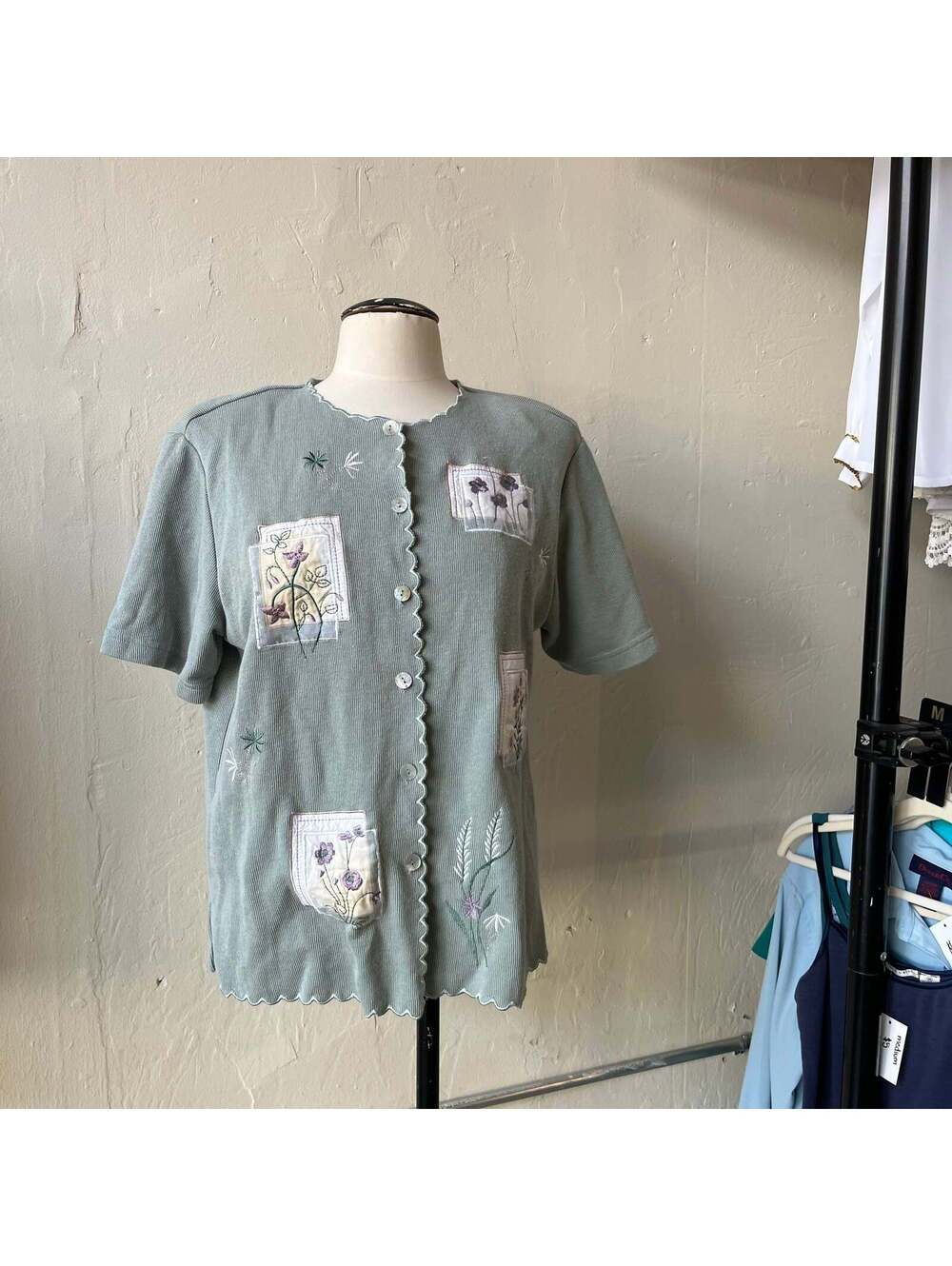 Green Patchwork Shirt